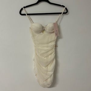 Oh Polly White Mini Bodycon Dress